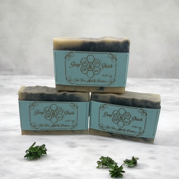 Tea Tree, Mint, & Pumice  Exfoliator Bar