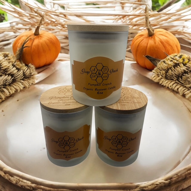 Pumpkin Crunch Hand Poured Organic Bees Wax Candles